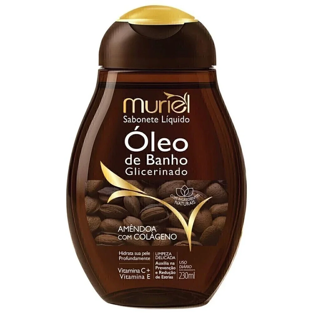 Óleo de Banho Glicerinado Muriel Amêndoa com Colágeno 230ml
