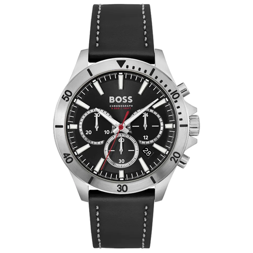 Relógio Boss Masculino Couro Preto 1514055