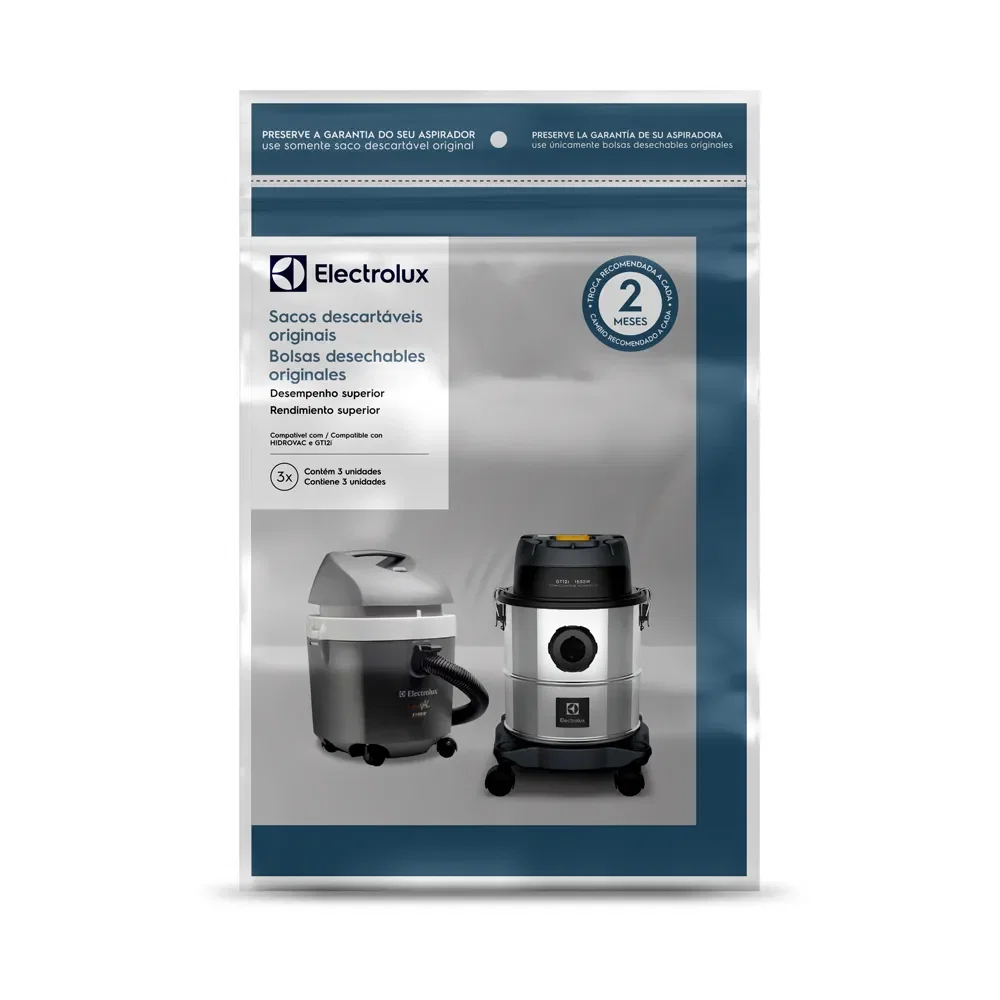 Kit 3 Sacos de Aspirador de Pó Modelos HIDROVAC e GT12i (CSEHV) — imagem 1