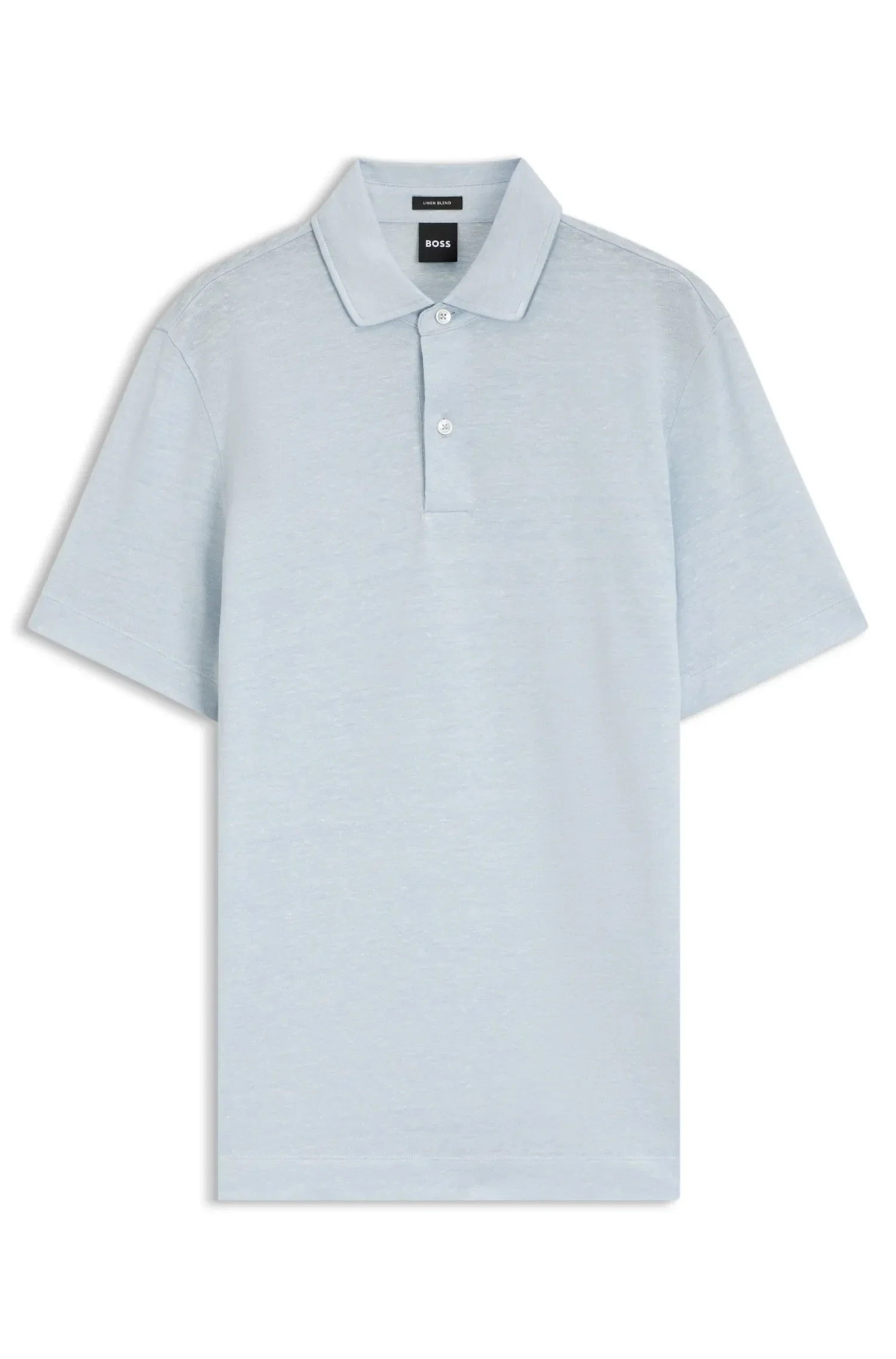 Polo Regular Fit Em Algodão E Linho