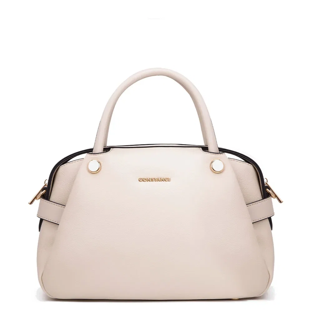 Bolsa Tote Enfeite Metalizado Off White — imagem 1