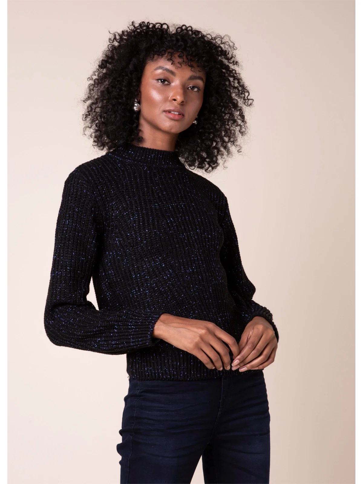 Tricot Lurex Preto
