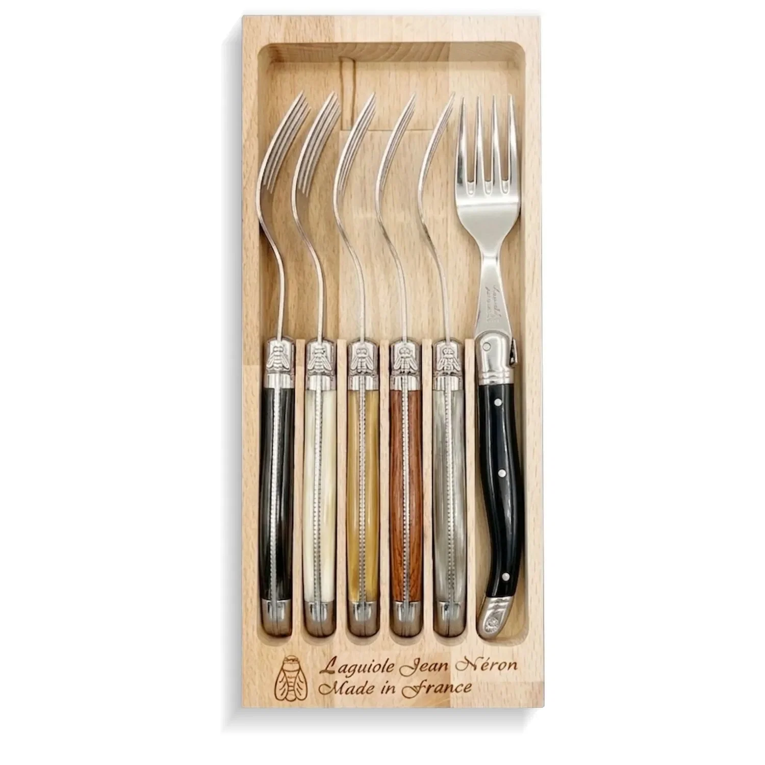 6 Garfos em Inox Sortidos Jean Neron Laguiole