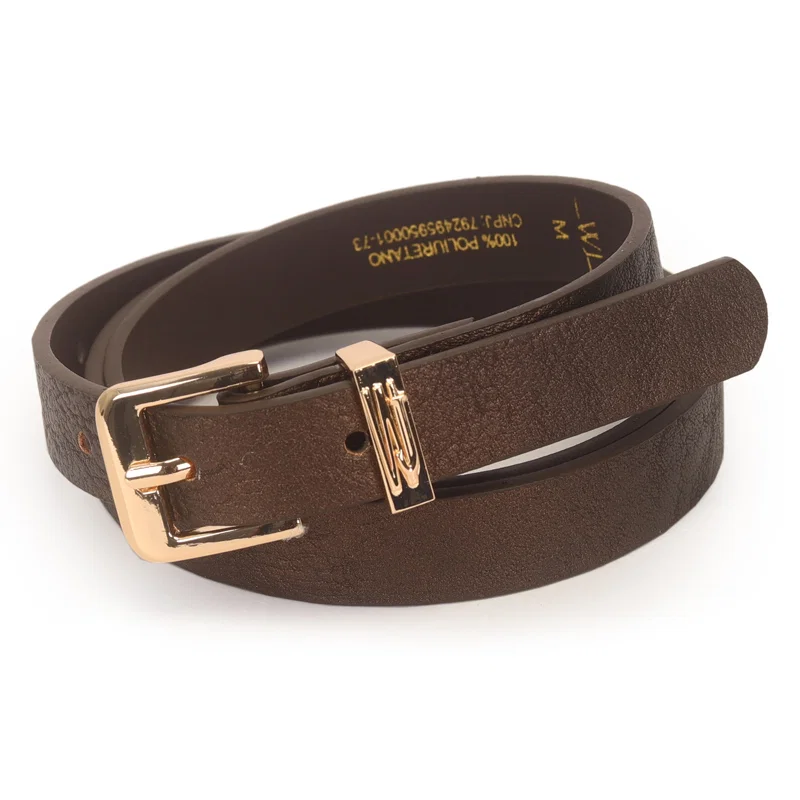 Cinto Feminino Passante Metal Com Logo Wj Alto Relevo 2 Cm
