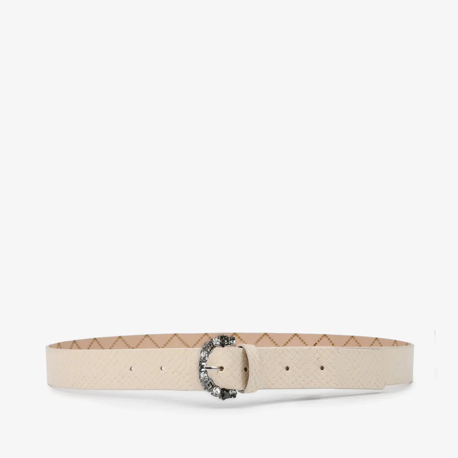 Cinto Feminino Off White Brulée Monograma Jb Couro Snake