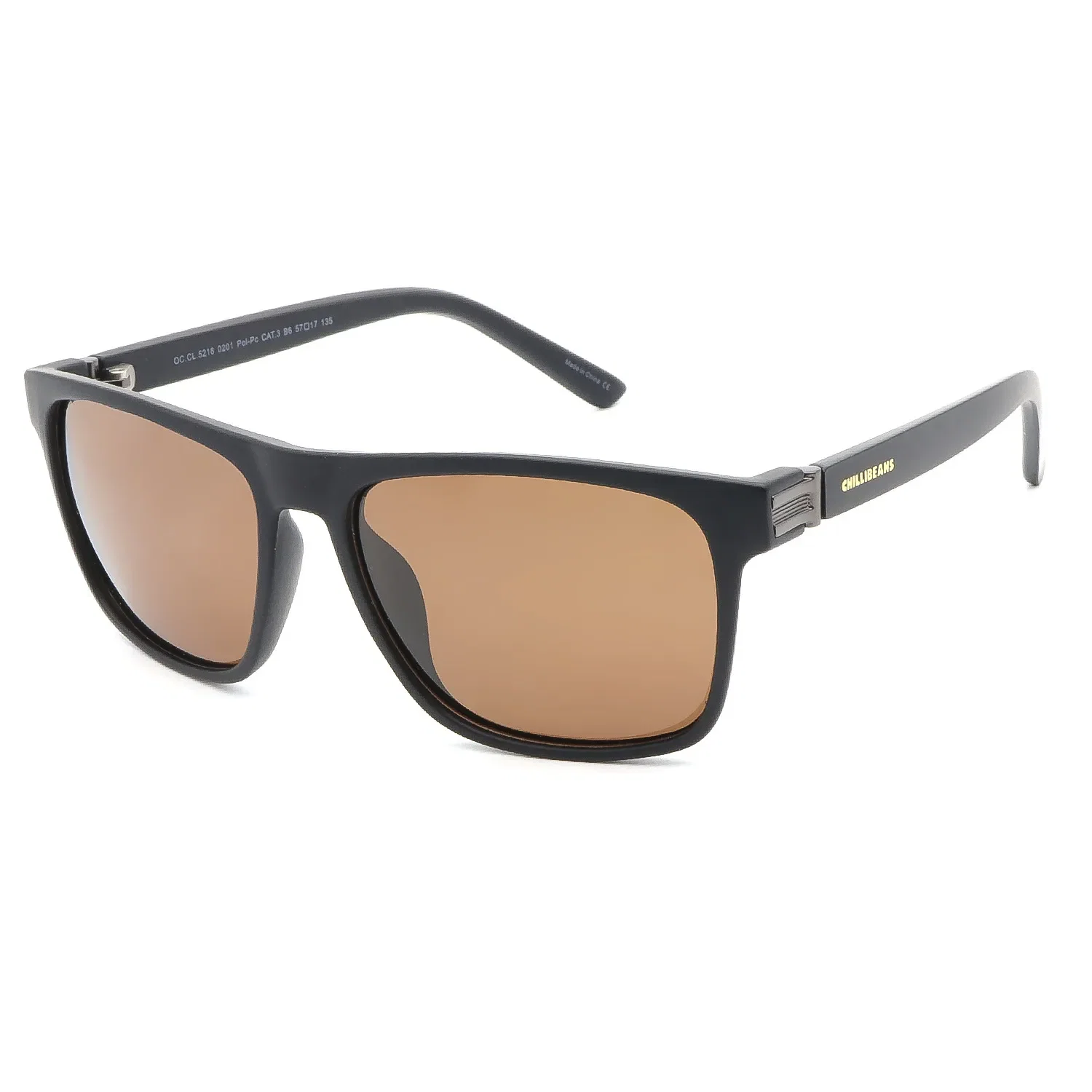 Óculos de Sol Masculino Chilli Beans Quadrado Polarizado Preto