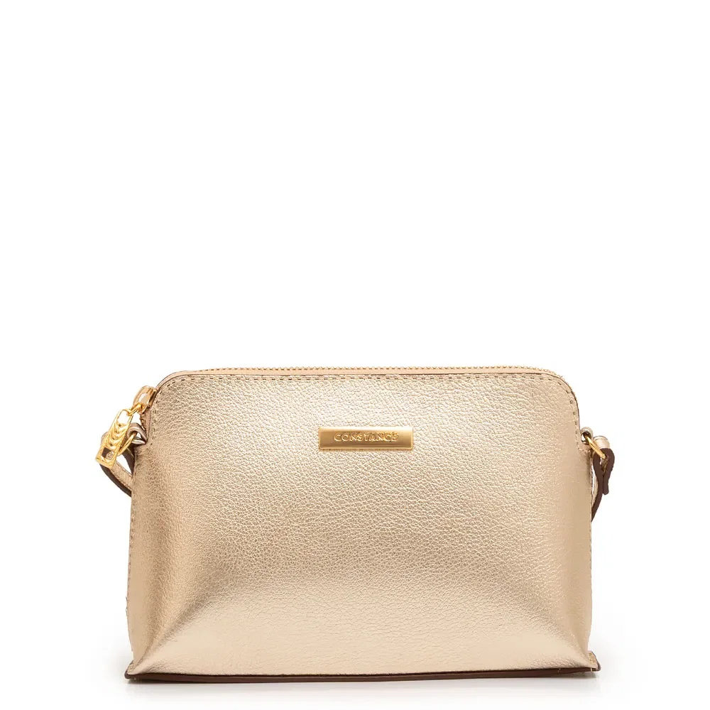 Bolsa Pequena Couro Ouro