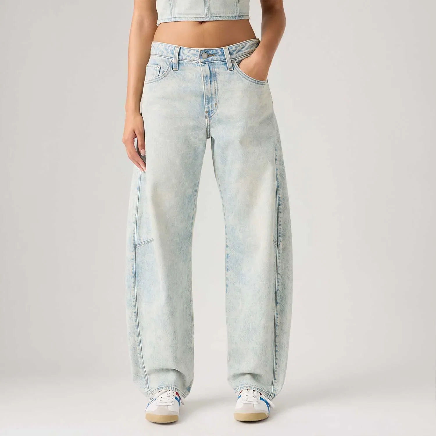 Calça Jeans Levi's® Baggy Dad Barrel Lavagem Clara — imagem 1