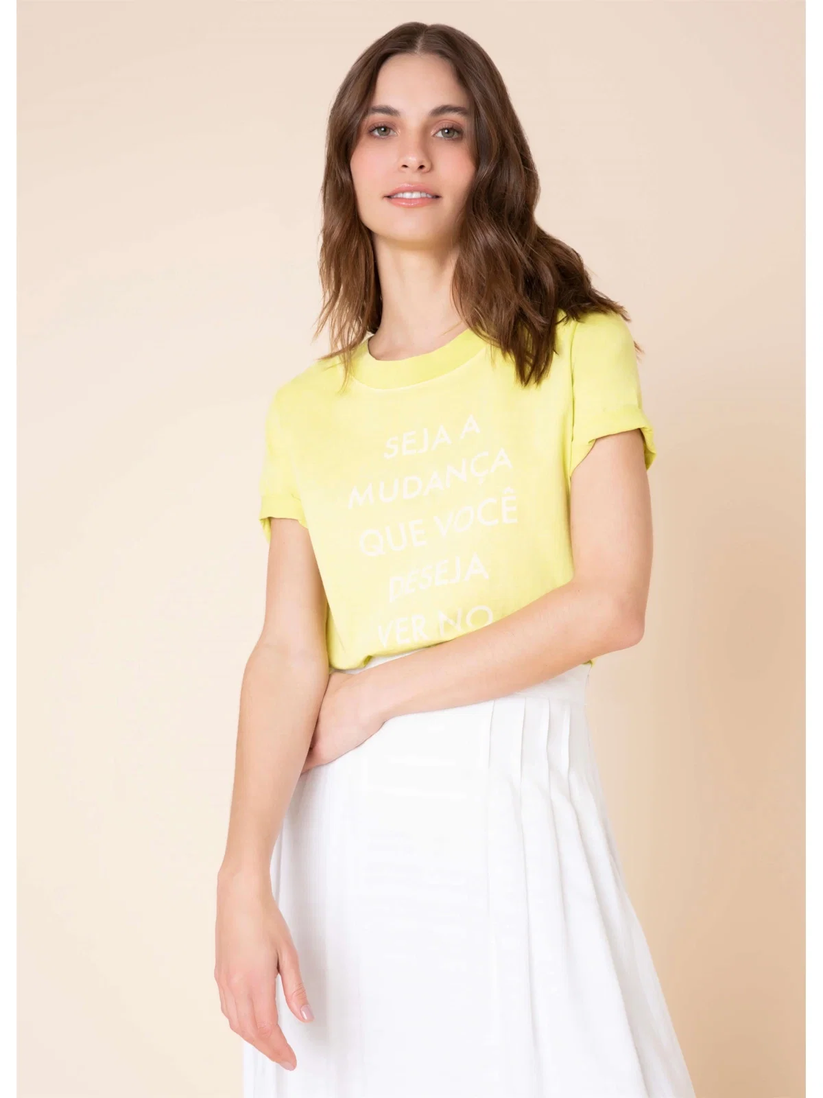 T-Shirt Seja a Mudança Lemon