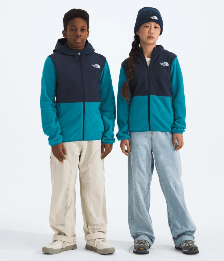Fleece Infantil Teen Glacier Full Zip Hoodie Dusk Blue / Summit Navy