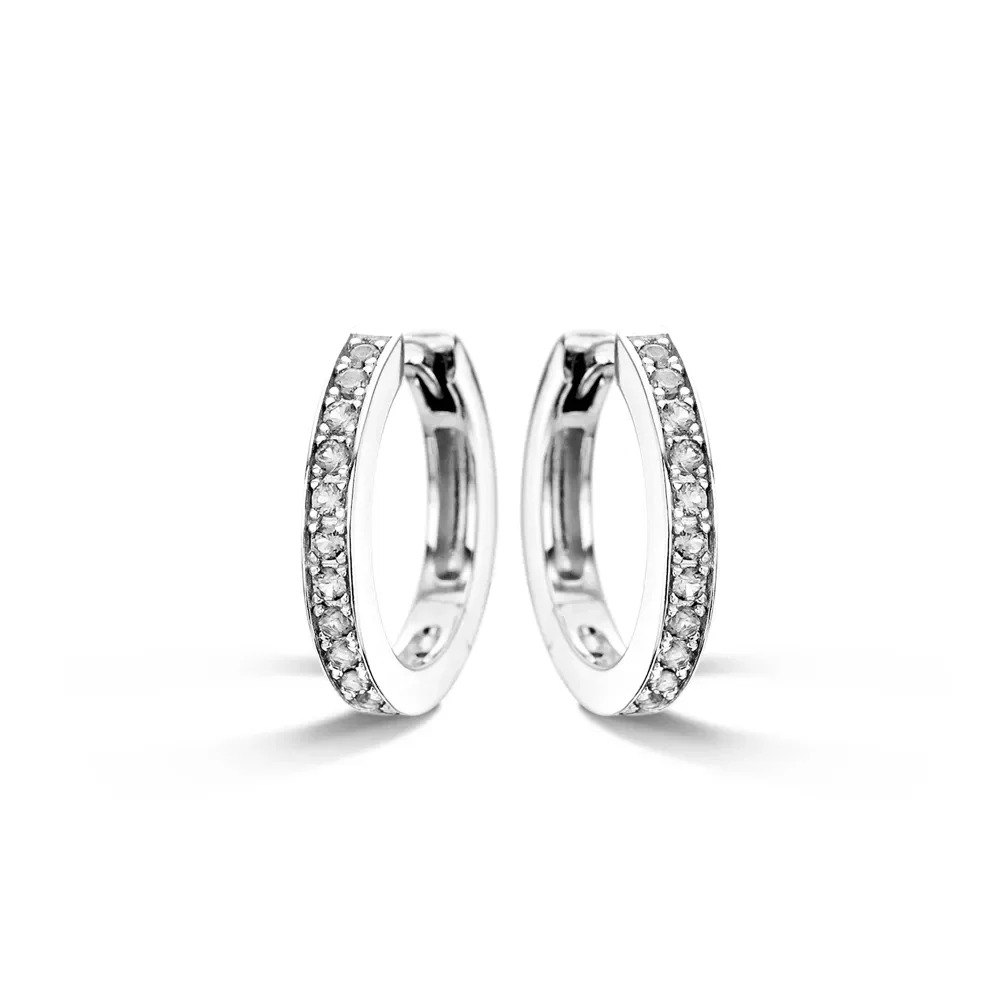 Argola Life Glam em Prata 925 com Zircônia Incolor, 17mm