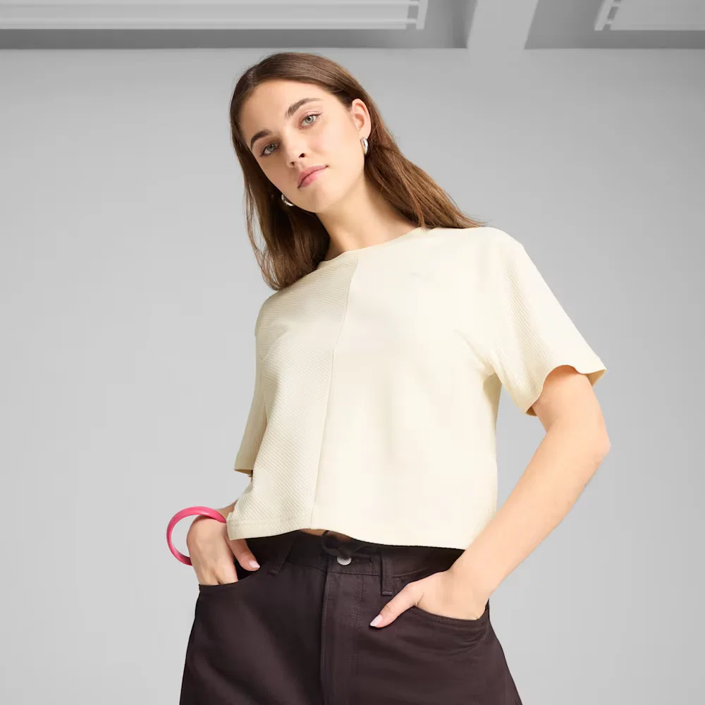 Camiseta Wardrobe ESS Ribbed Relaxed Feminina — imagem 1