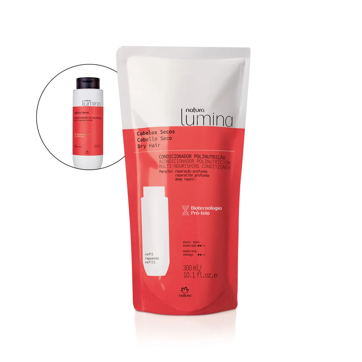 Refil Condicionador Polinutrição para cabelo seco 300 ml