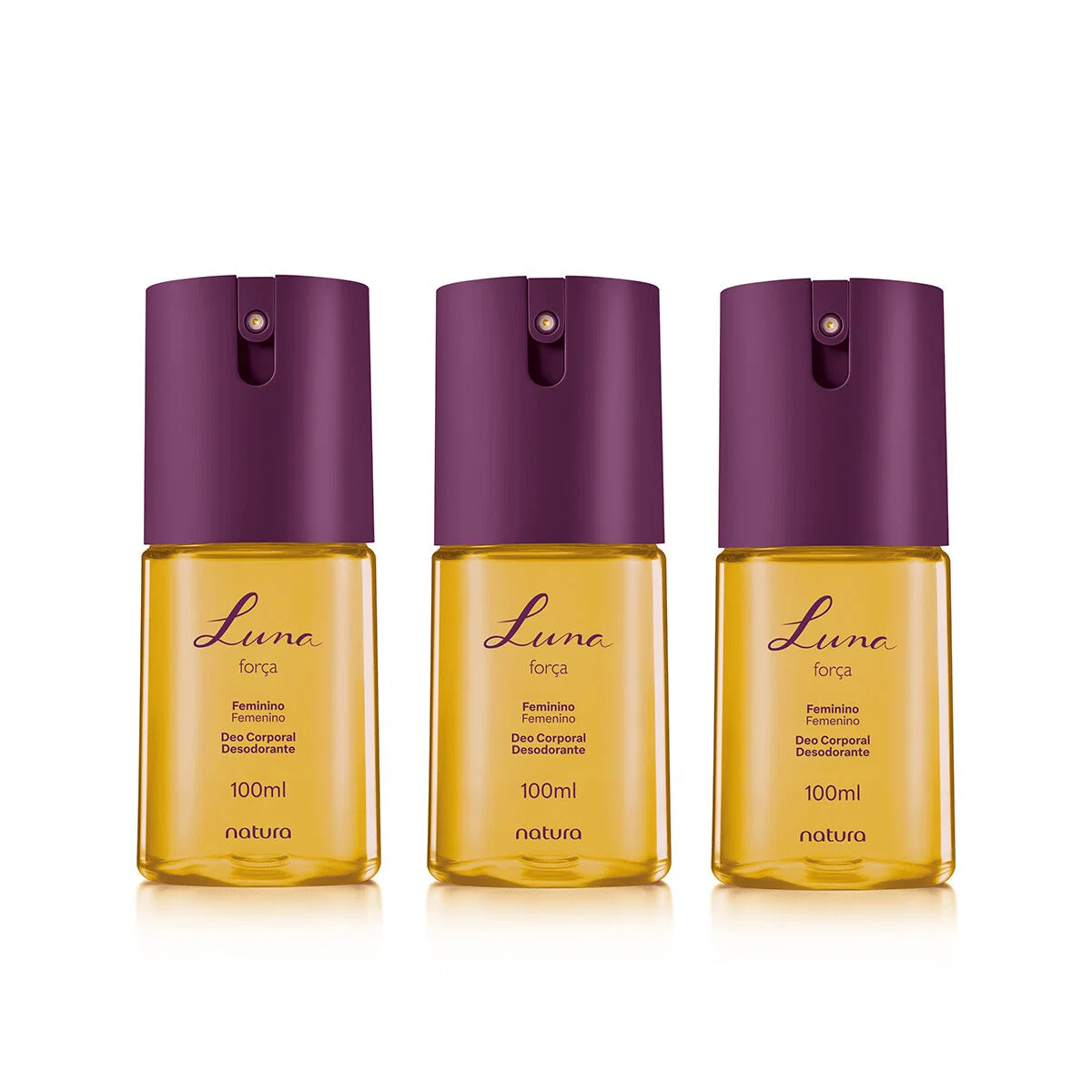 Kit Desodorante Corporal Feminino Luna Força 3 produtos de 100 ml