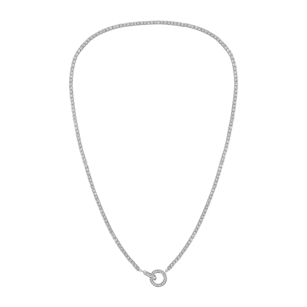 Colar Life Riviera em Prata 925 com Pedras Incolores, 40cm — imagem 1