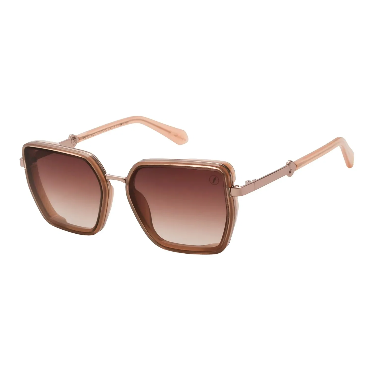 Óculos de Sol Feminino Cazuza Quadrado Degrade Marrom