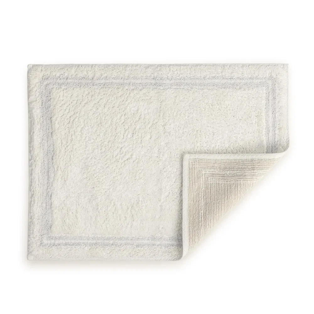 Tapete Antiderrapante 100% Algodão 80cm x 60cm Veneto Gelo