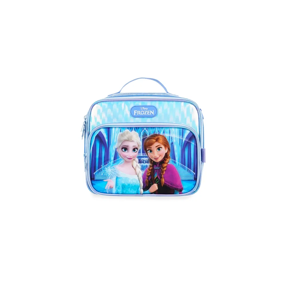 Lancheira Térmica Escolar Feminina Infantil Frozen Azul Claro