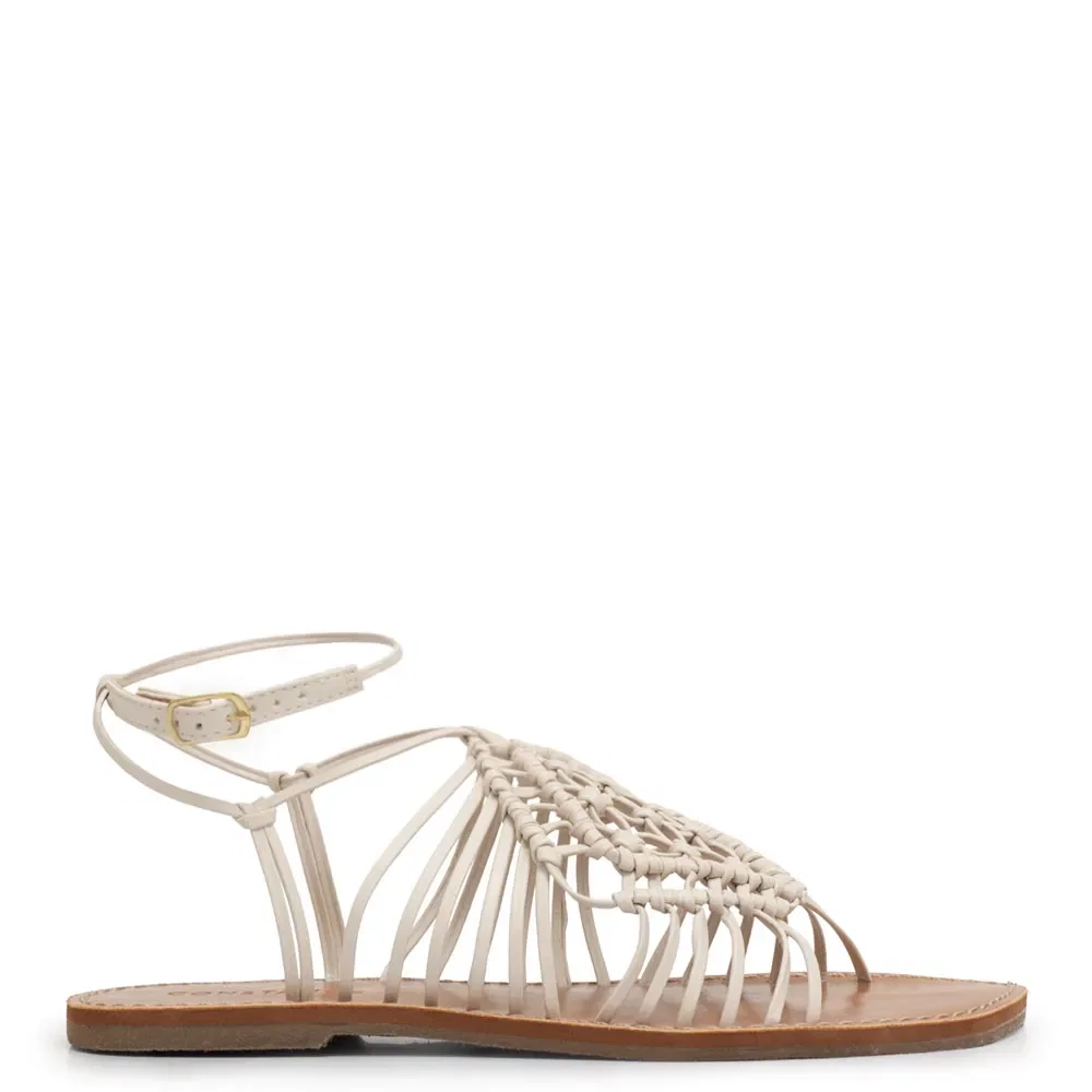 Rasteira Macramê Off White