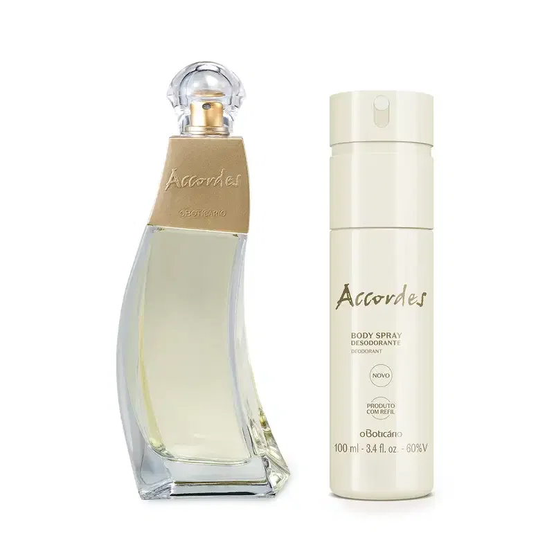 Combo Presente Accordes: Desodorante Colônia 80ml + Body Spray Desodorante 100ml