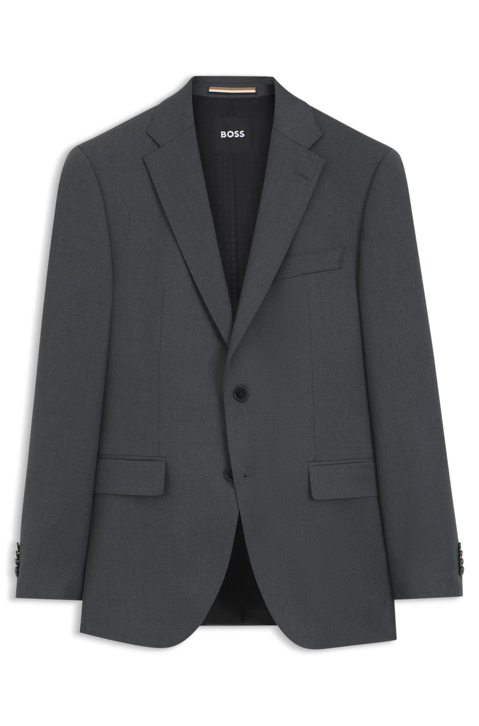 Blazer De Fechamento Simples Em Sarja De Lã Virgem — imagem 1