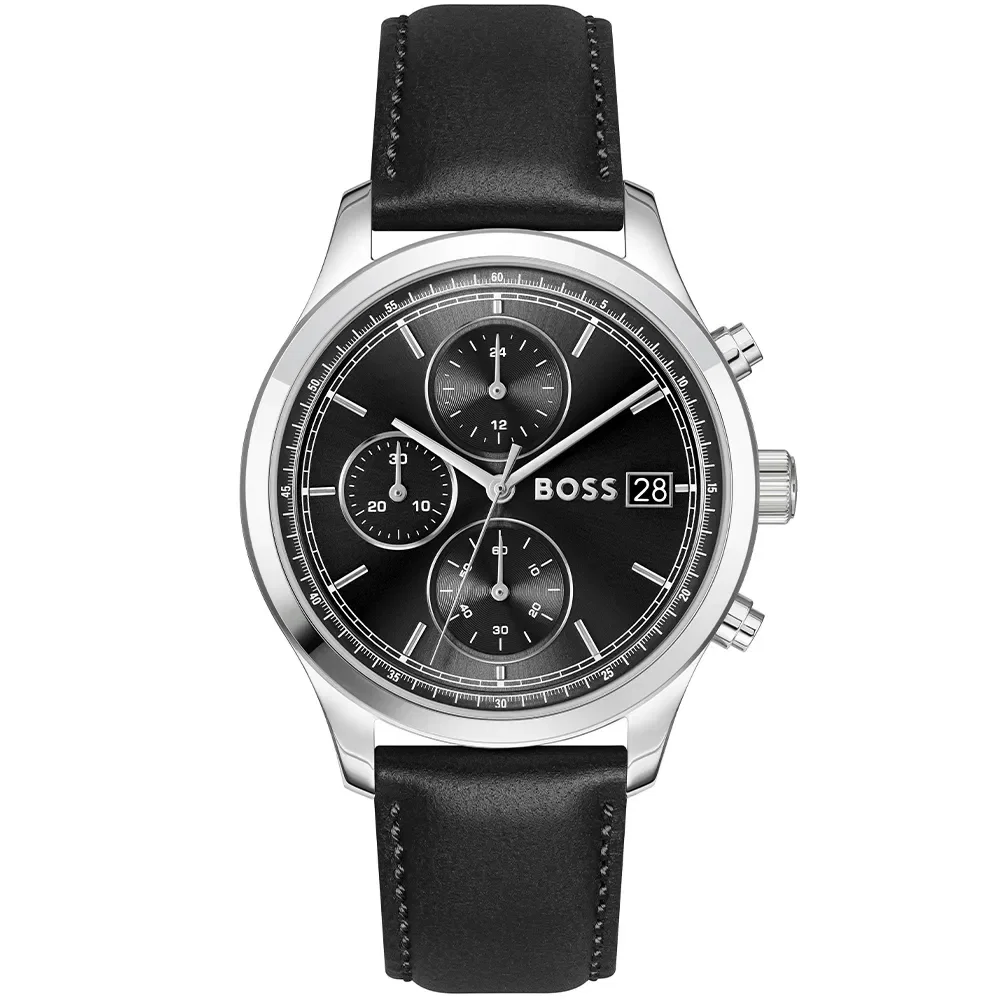 Relógio Boss Stratus Masculino em Couro Preto 1514326 — imagem 1