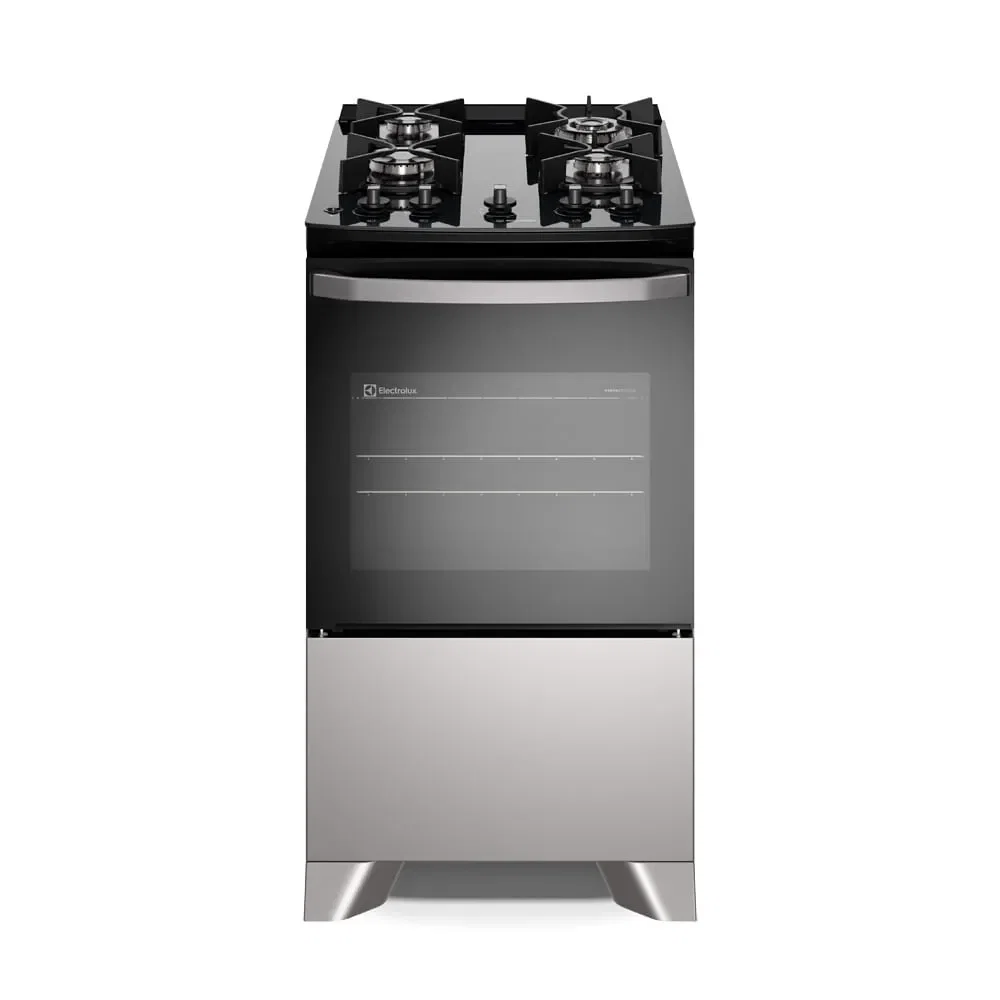 Fogão 4 bocas Electrolux Cinza Efficient Mesa Vidro, Tripla Chama e PerfectCook (FE4GG) — imagem 1