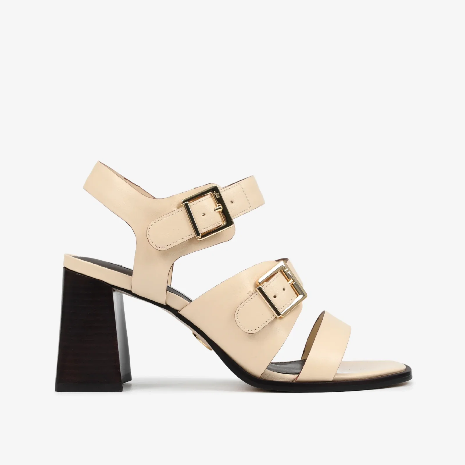 Sandália Salto Bloco Amarelo Butter Couro — imagem 1