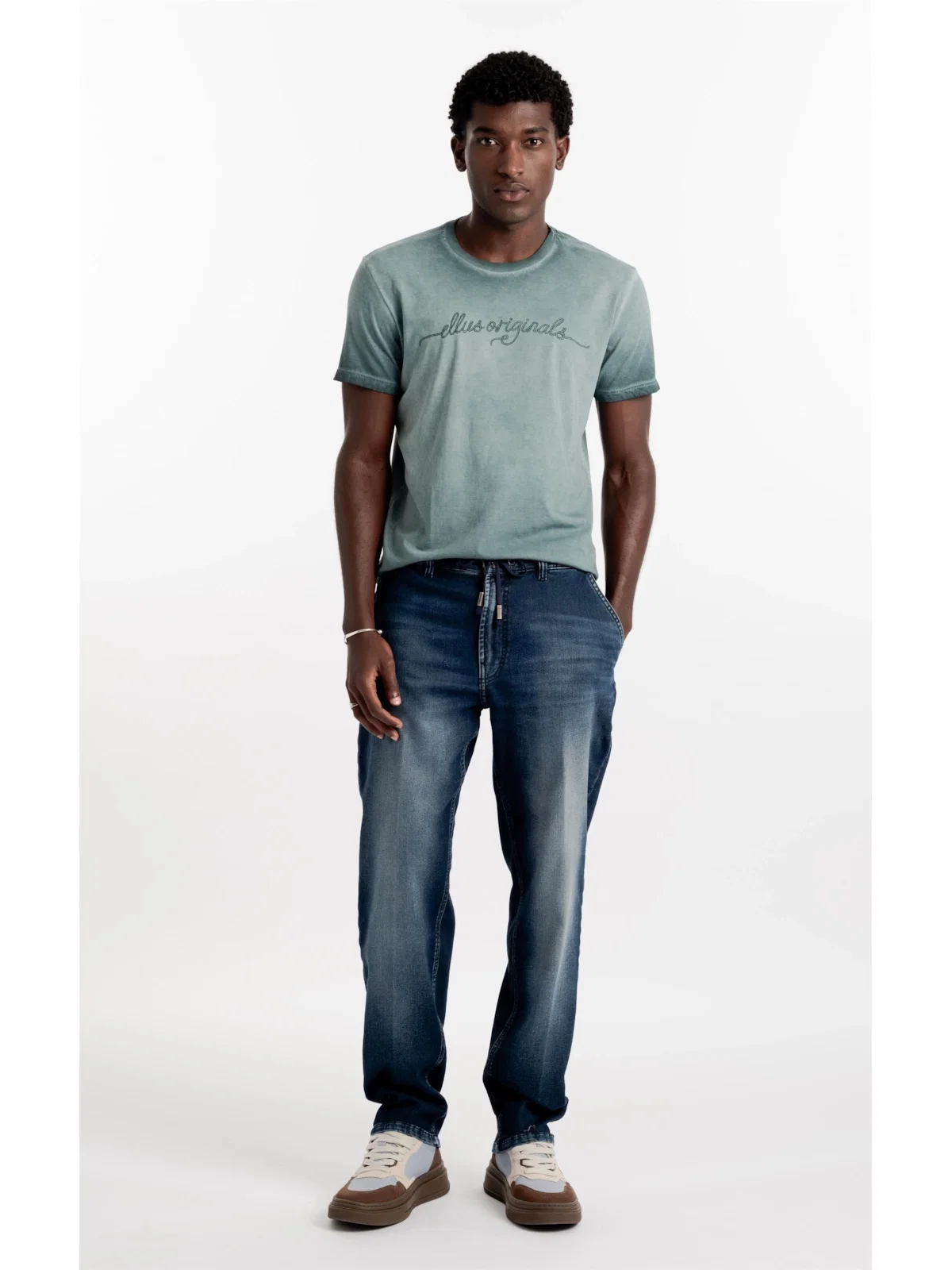 Calça Jeans Preppy Slim Lav.Escuro — imagem 1
