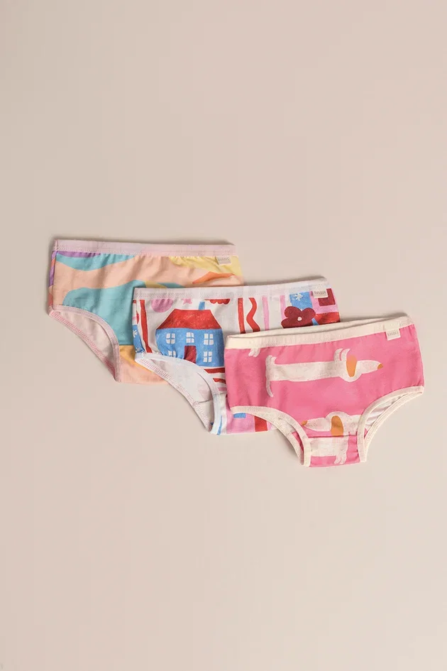 Kit Calcinha Infanitl Estampada