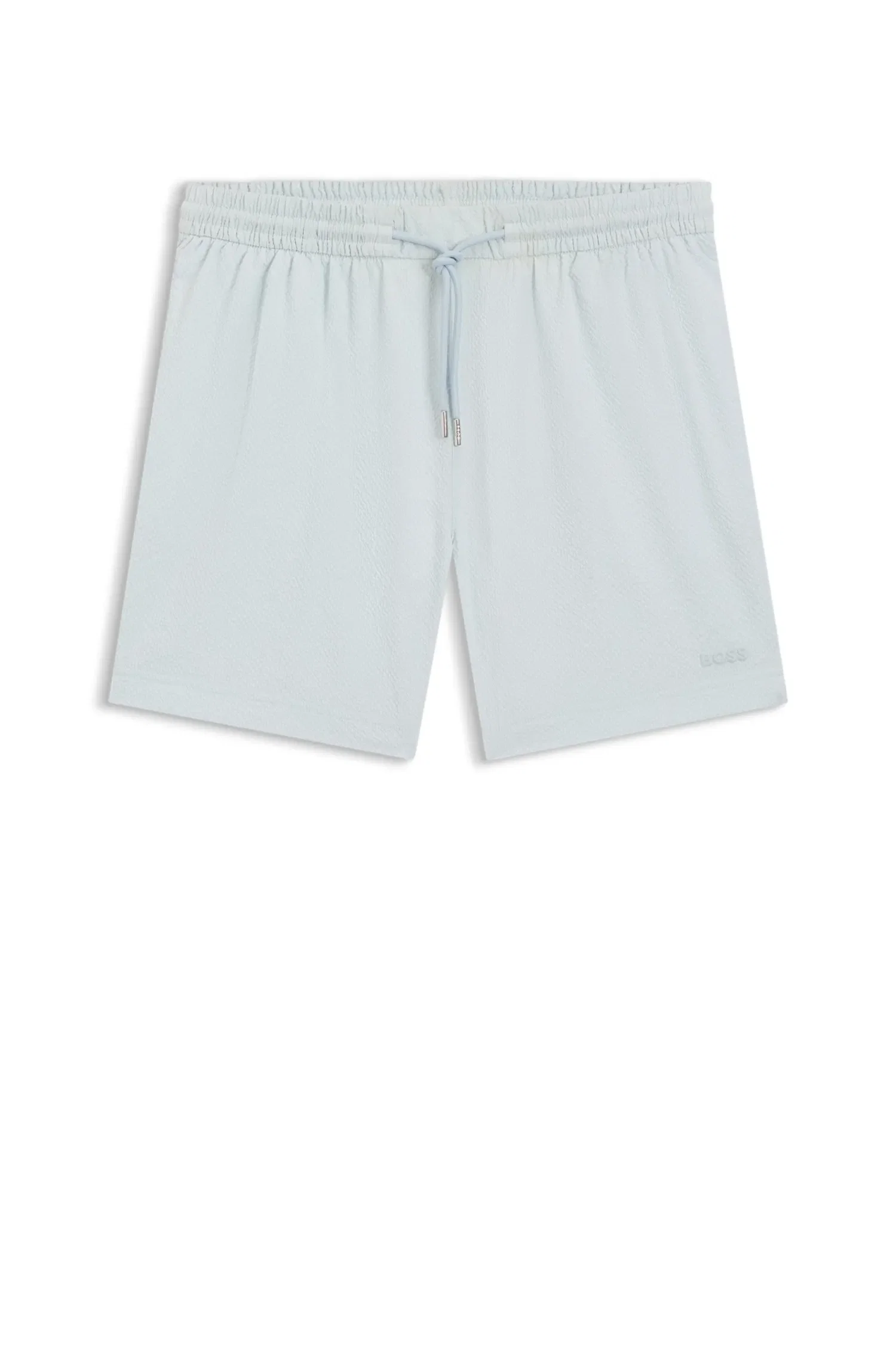 Shorts De Banho De Secagem Rápida Em Seersucker Elástico — imagem 1