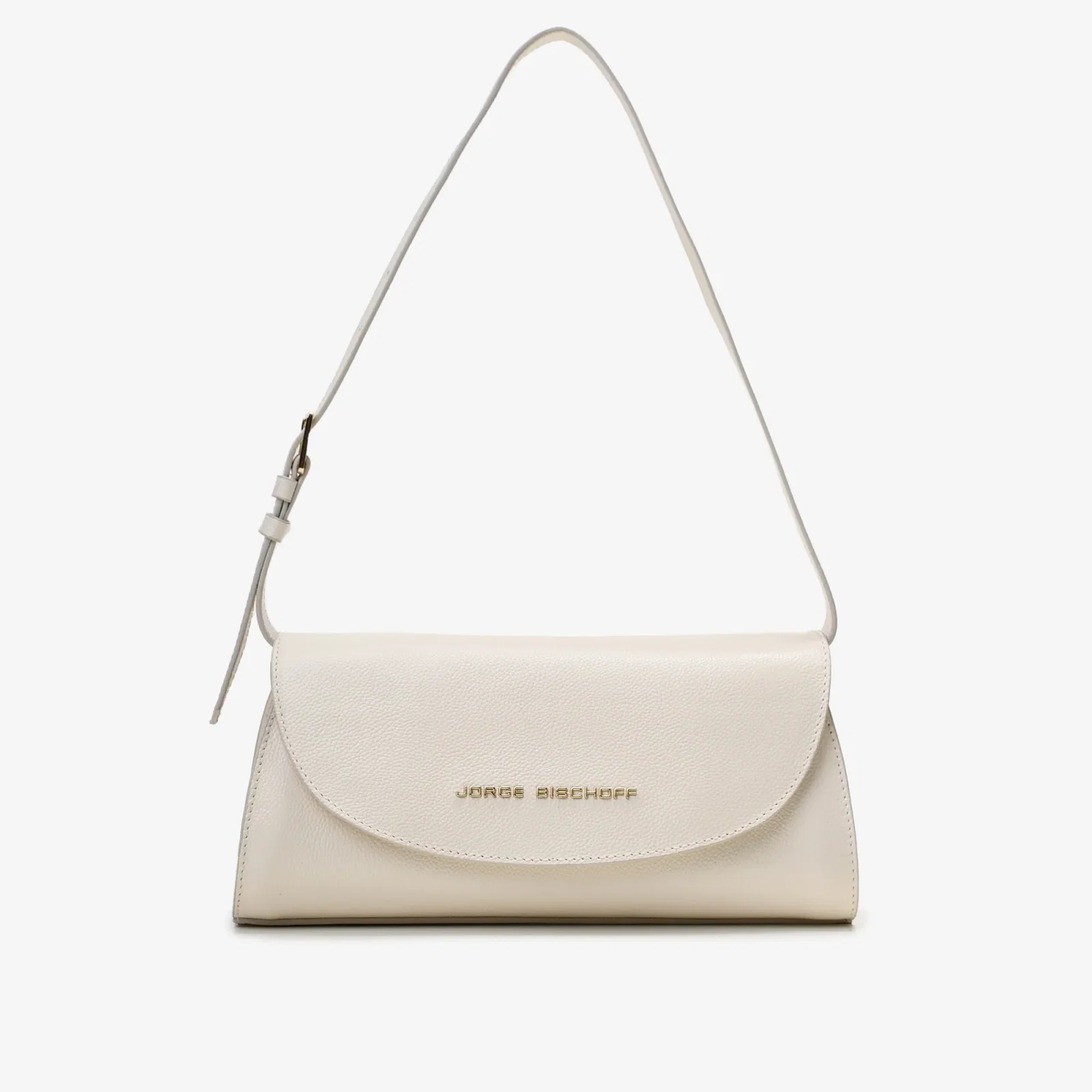 Bolsa Baguete Off White Algodão Couro