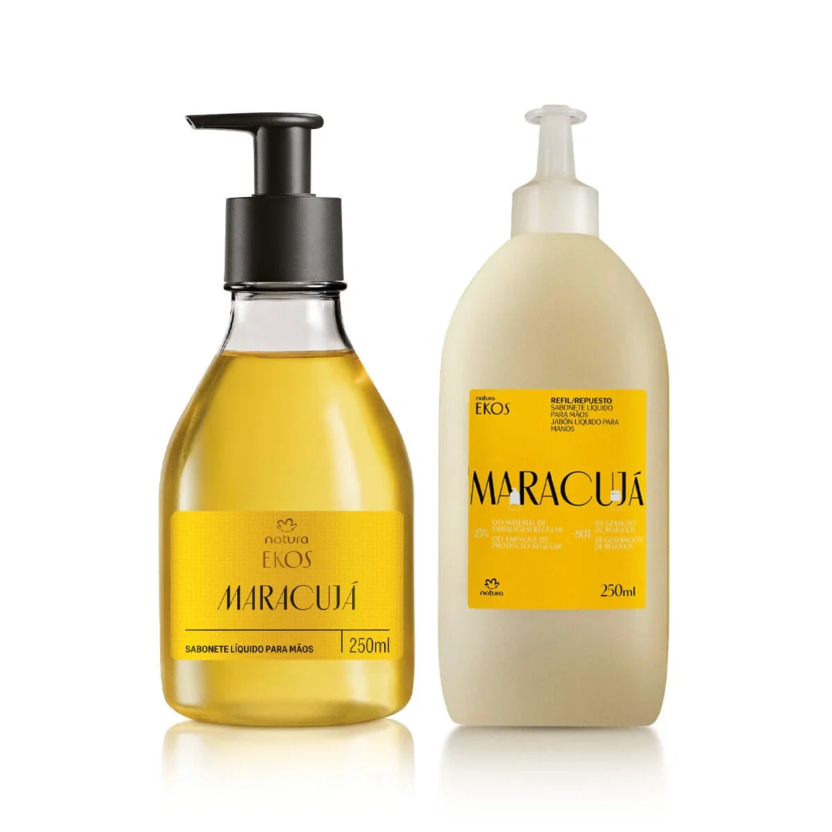 Kit Sabonete Líquido para Mãos Ekos Maracujá com Refil 250 ml