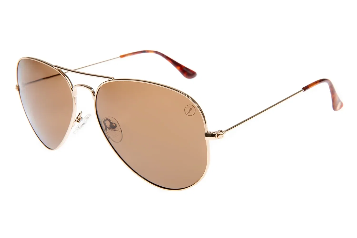 Óculos de Sol Masculino Chilli Beans Clássicos Aviador Polarizado Dourado — imagem 1