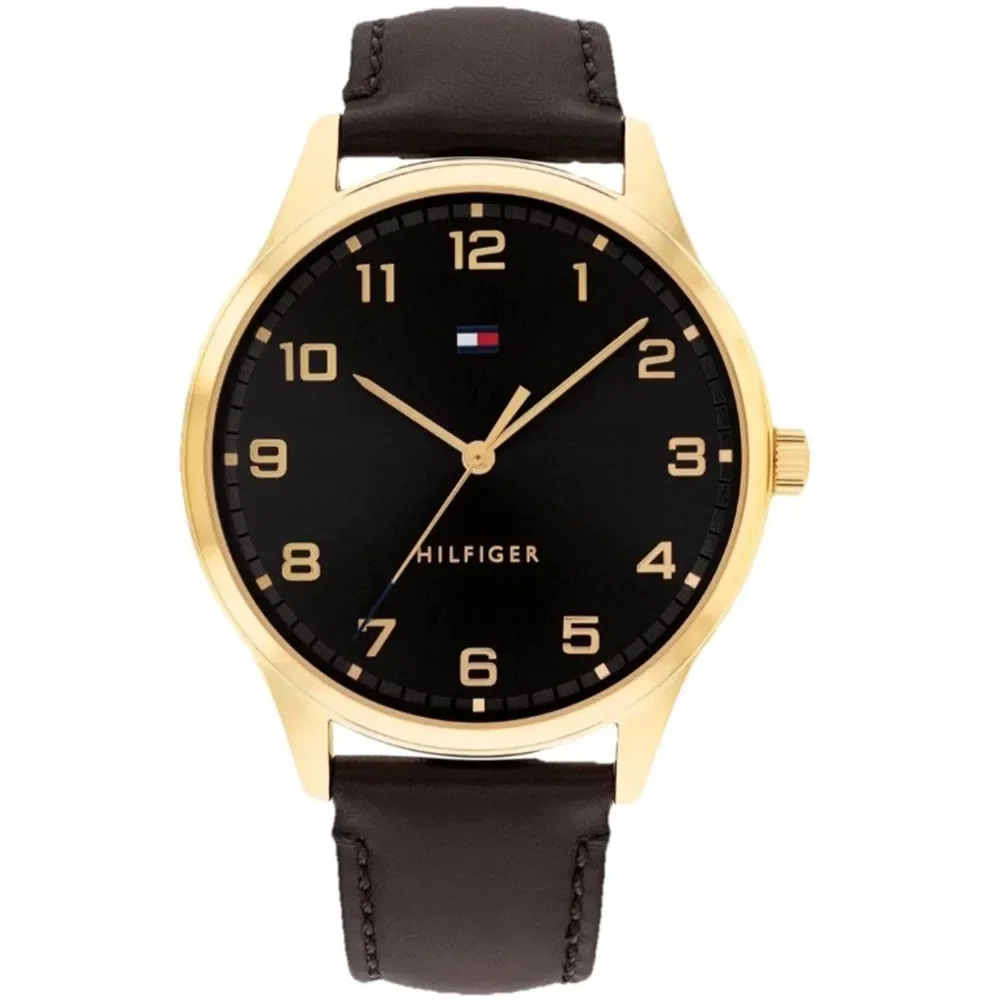 Relógio Tommy Hilfiger TH Essentials Masculino em Couro Marrom 1791660