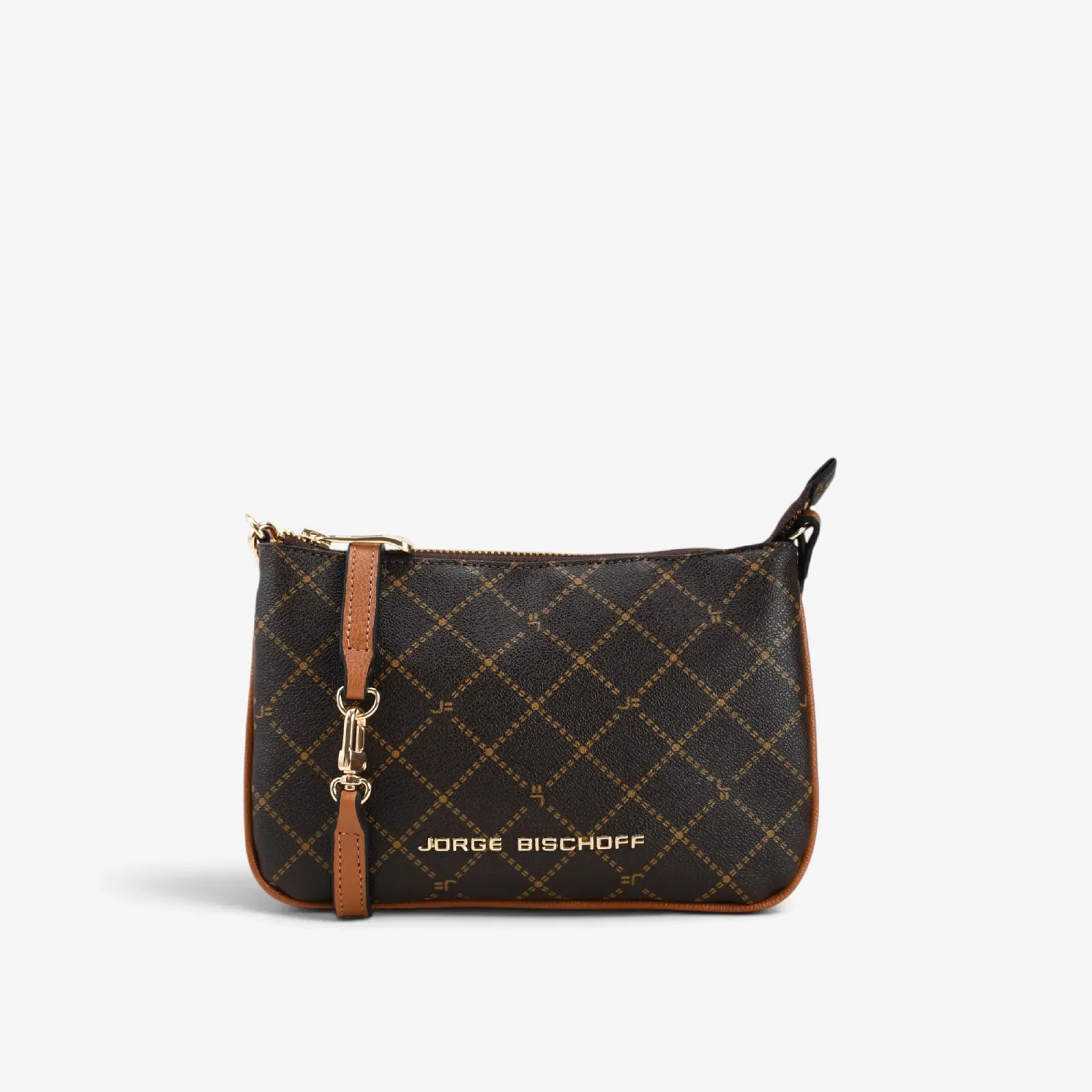Bolsa Transversal Monograma Marrom Café