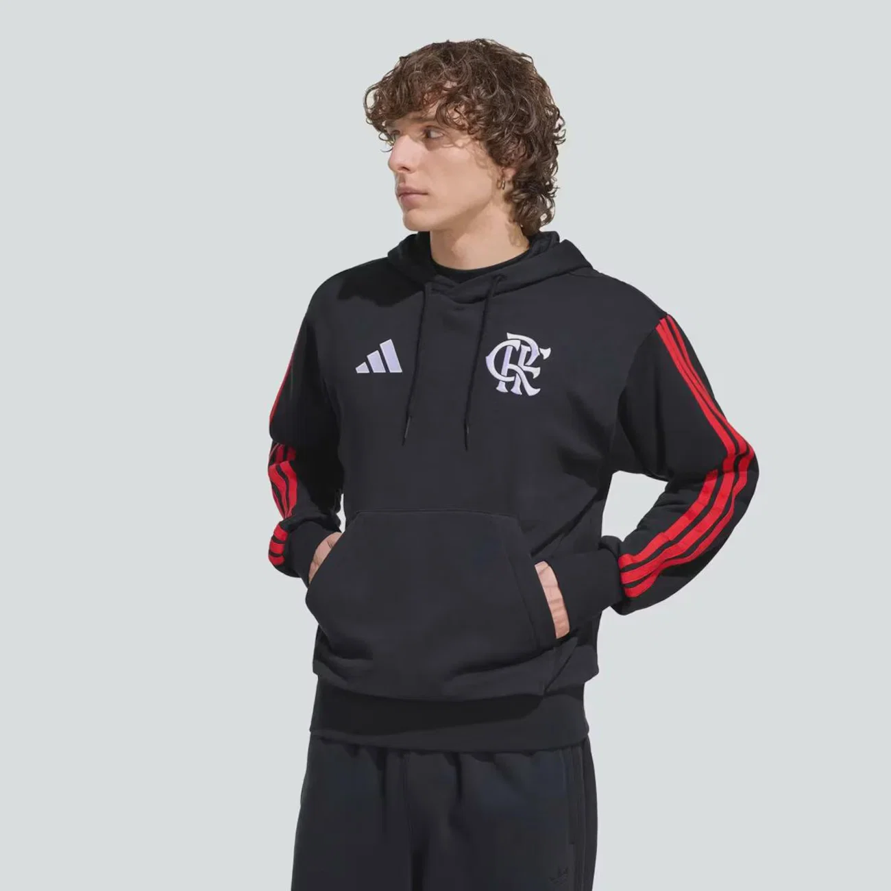 Blusão Moletom Adidas Flamengo DNA Masculino