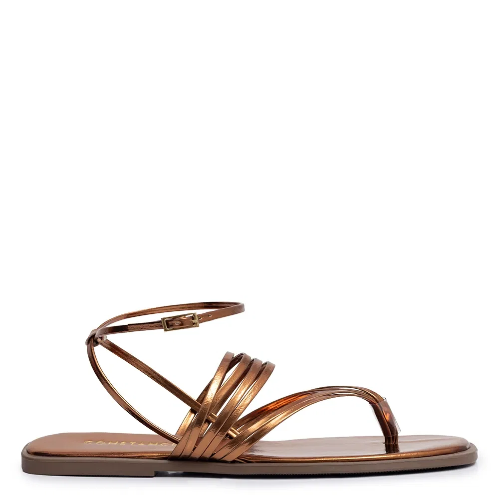 Rasteira Bronze Tiras — imagem 1