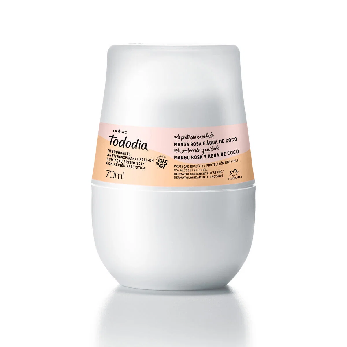Desodorante Antitranspirante Roll on Tododia Manga Rosa e Água de Coco 70 ml — imagem 1