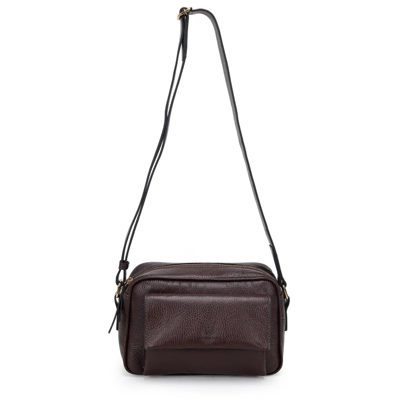 Bolsa Transversal Couro Media Bolso Frontal