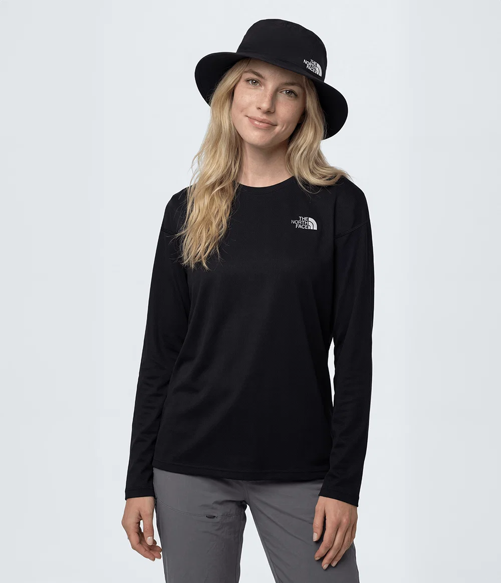 Camiseta Feminina Hyper Tee Crew Manga Longa TNF Black