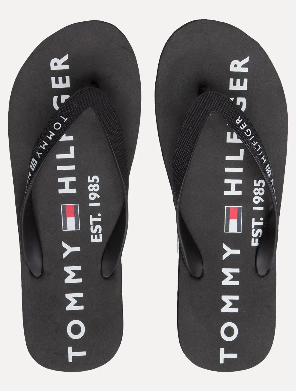 Chinelo Tommy Hilfiger Masculino Rubber Strip Simon 34R Cinza / Preto