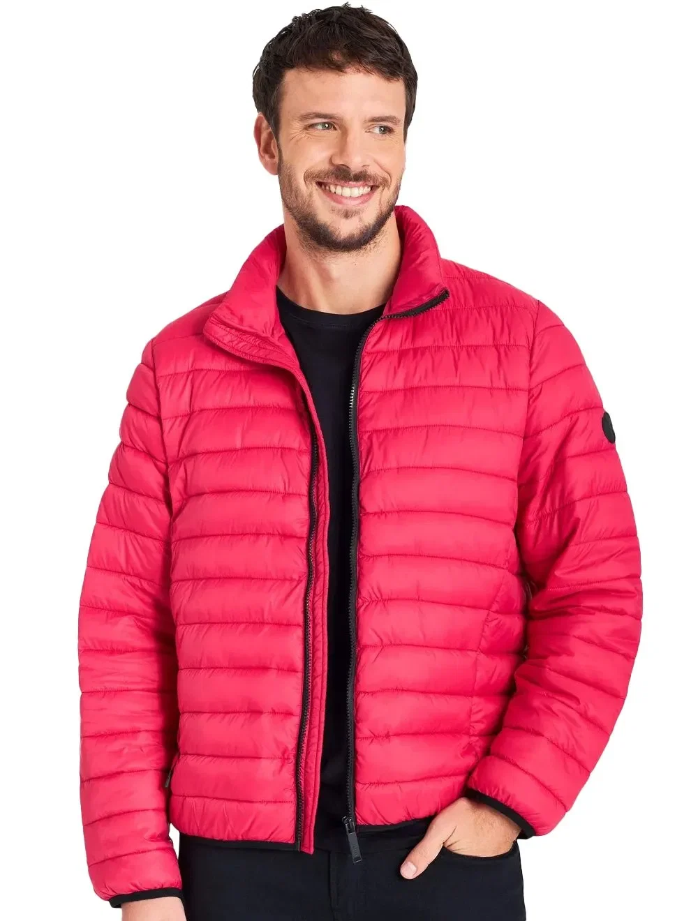 Jaqueta Reserva Masculina Nylon Puffer Downtown Tag Vermelha