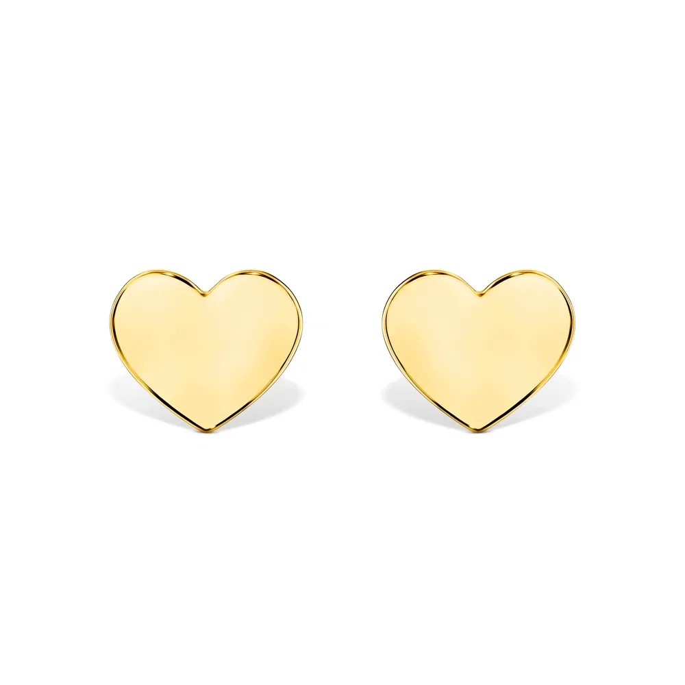 Brinco Heart em Ouro Amarelo 18k
