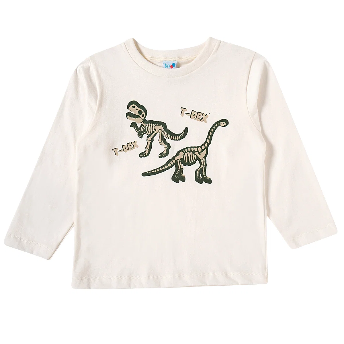 Camiseta Manga Longa Kids Dino Meia Malha Tip Top