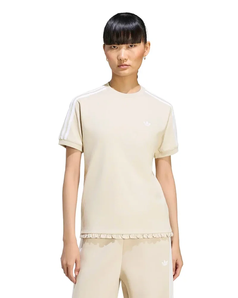 Camiseta Adidas Pleated 3 Listras Feminina