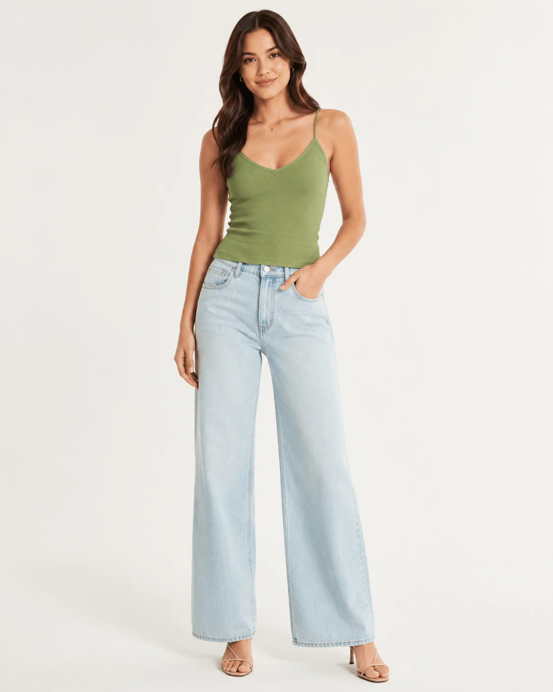 Blusa Alça Fina Seamless - Verde