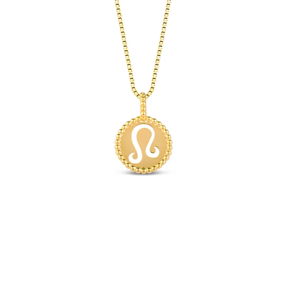 Pingente Signo Leão em Ouro Amarelo 18k, 15mm — imagem 1