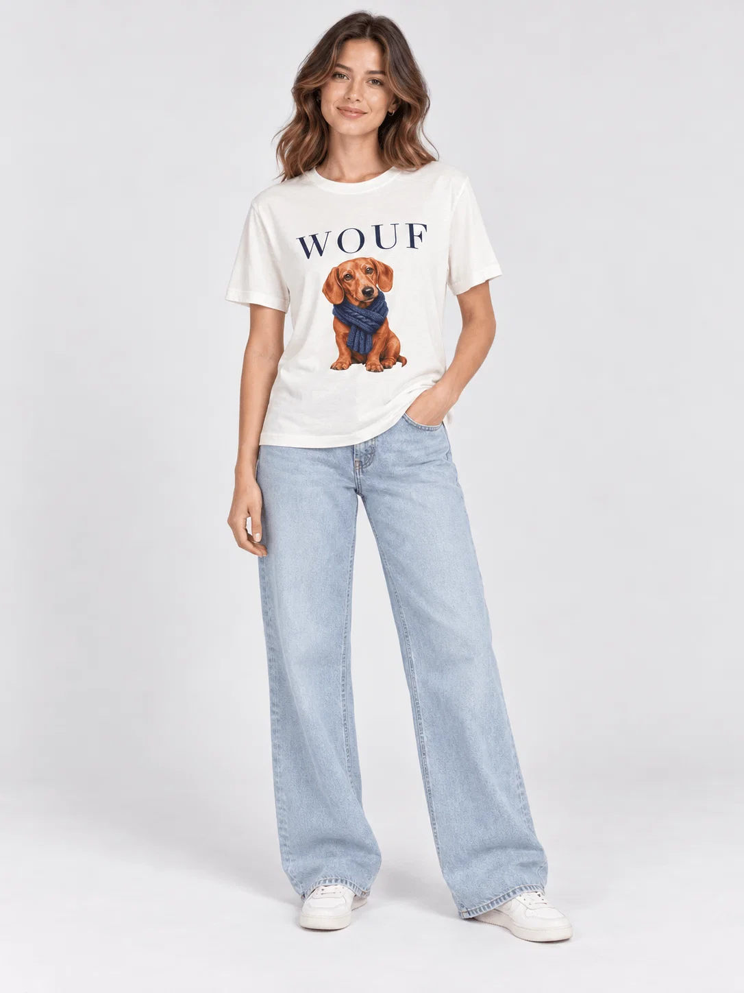 T-Shirt Baby Dog Cachecol - Off White — imagem 1