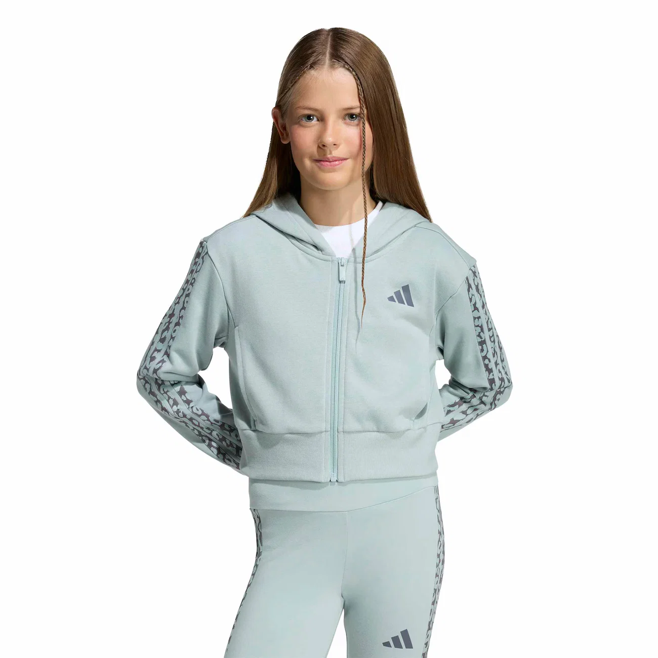Blusão Adidas Capuz Seasonals Animal Fecho Ziper - Infantil